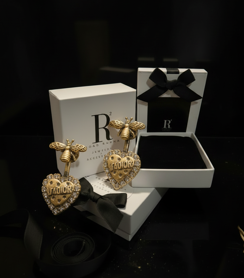 Bee Earrings with R2 Box - No Hoops