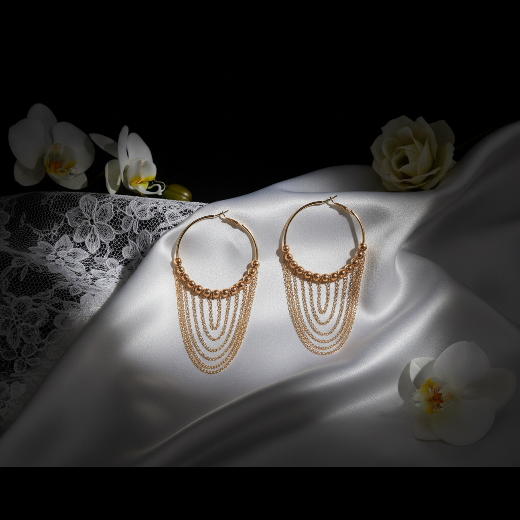 Editorial Earrings - Black & White Aesthetic