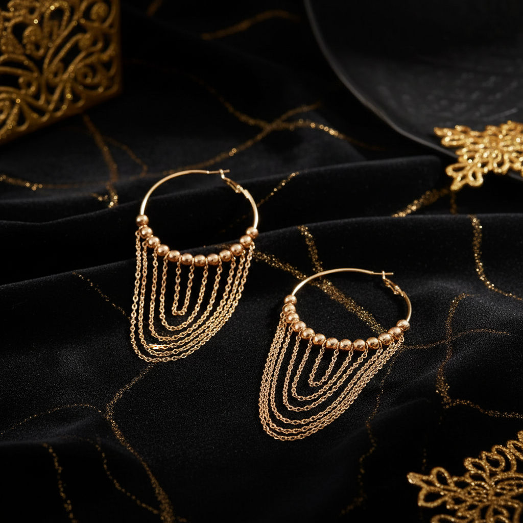 R2 Road Runna Earrings - Dark Luxury Background