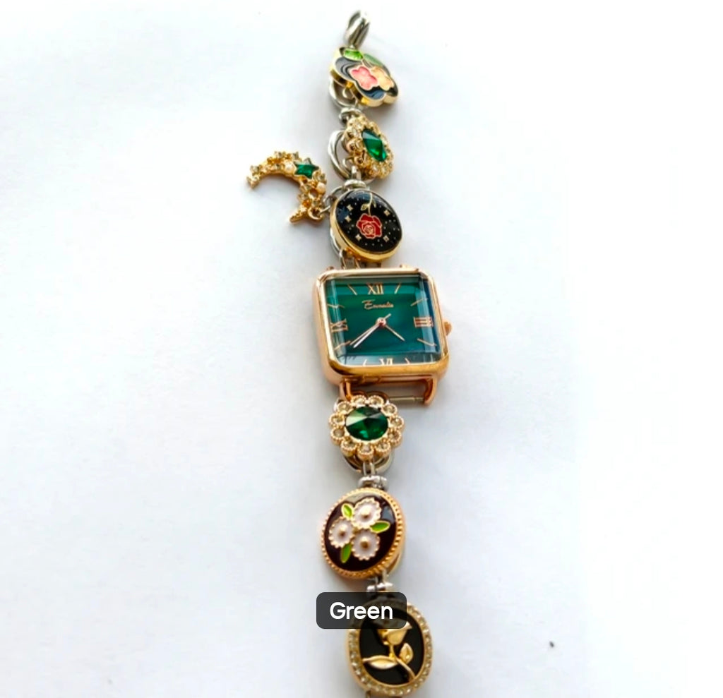 Time Of The Essence 

Green/Pink/Gold