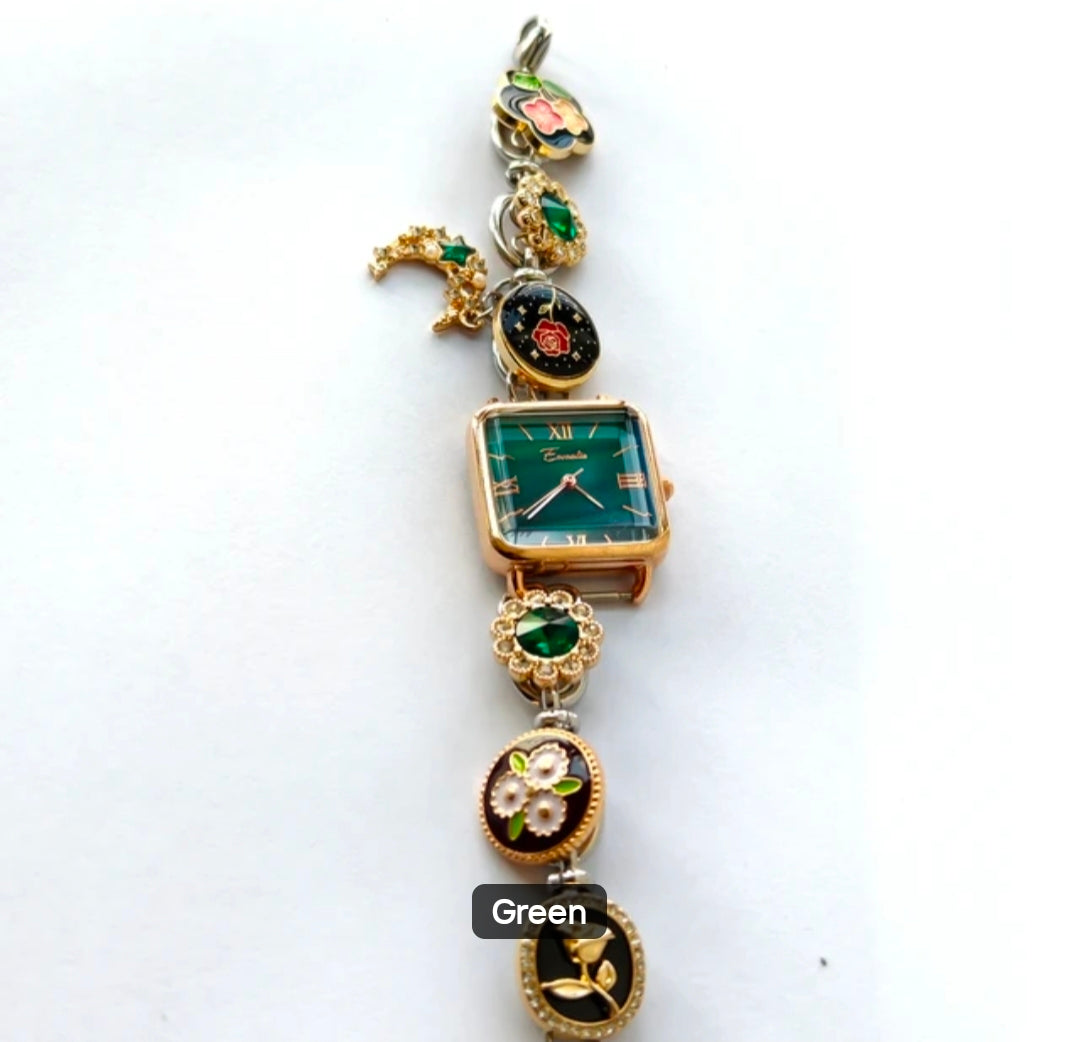 Time Of The Essence 

Green/Pink/Gold