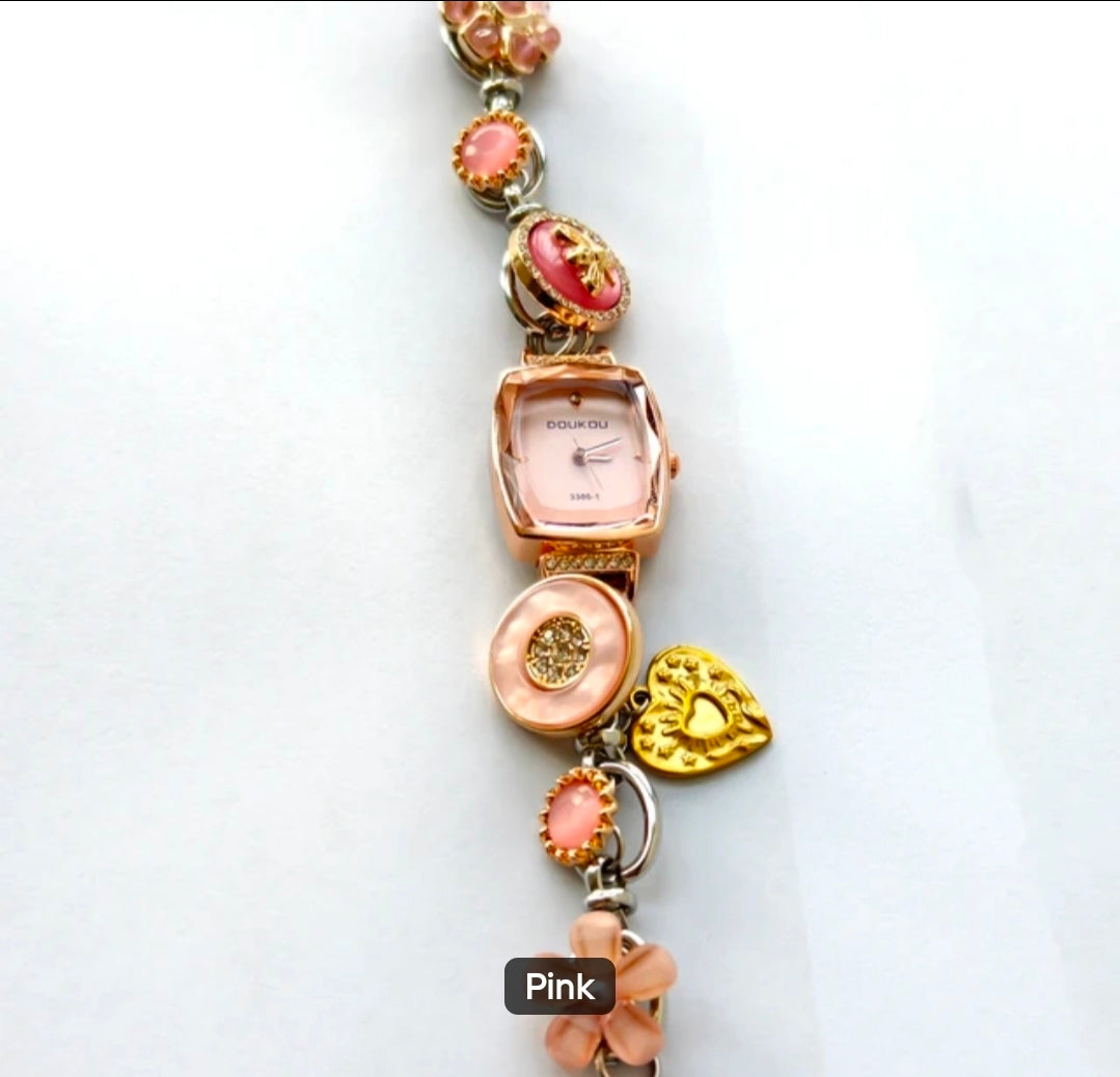 Time Of The Essence 

Green/Pink/Gold