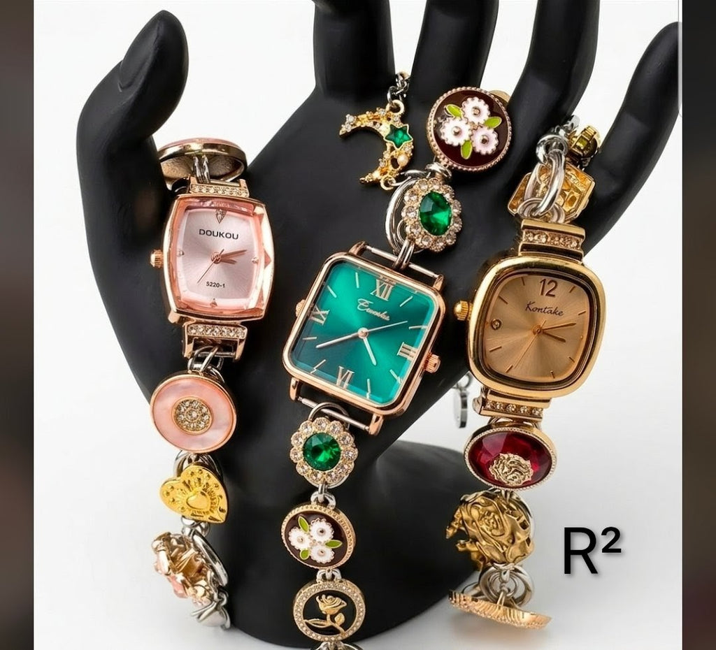 Time Of The Essence 

Green/Pink/Gold